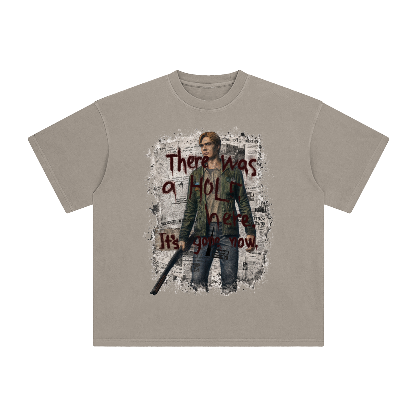 Silent Hill 2 VINTAGE T-Shirt - James Sunderland "there was a hole here"