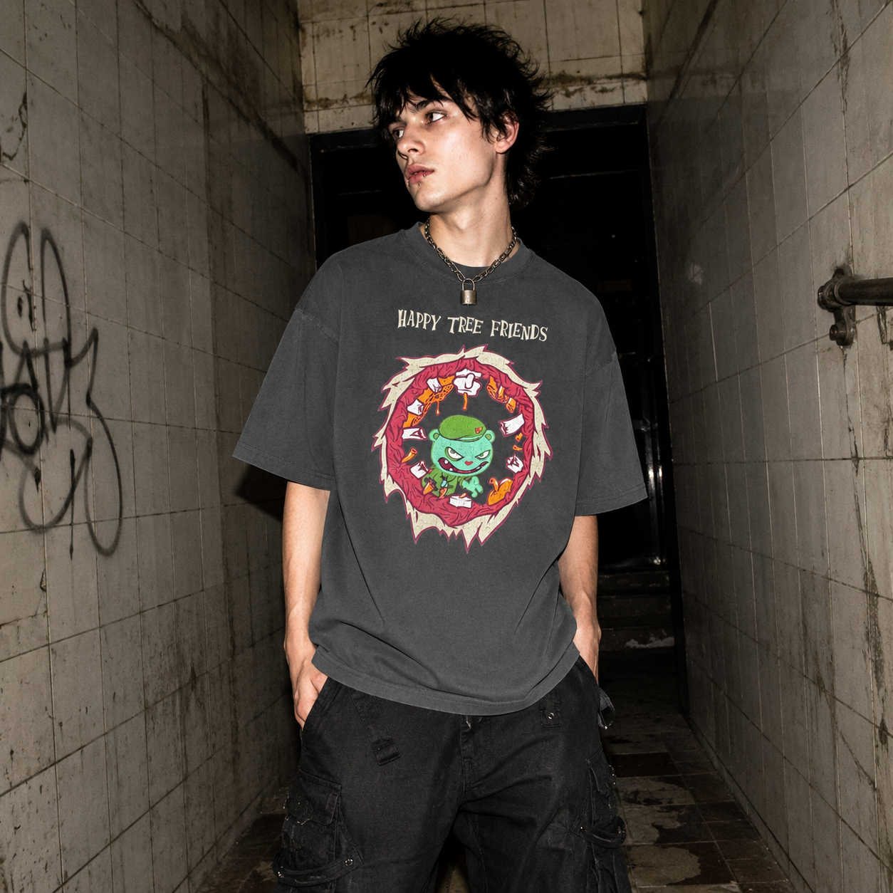 Vintage Happy Tree Friends T-Shirt "Flippy Returns"