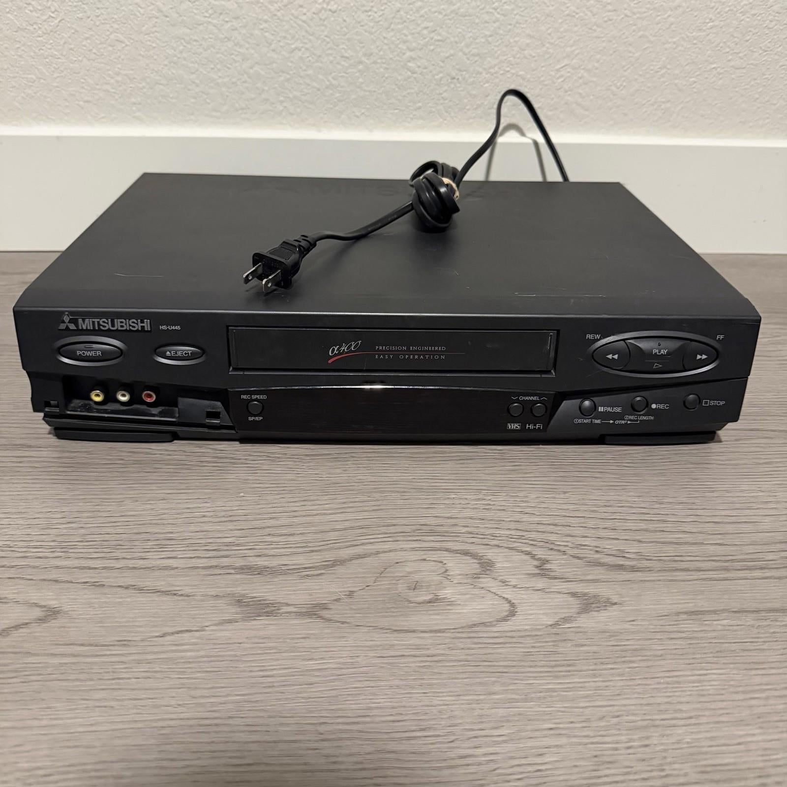 Mitsubishi HS-U445 VCR Video Cassette Recorder VHS Player ONLY * TESTED*