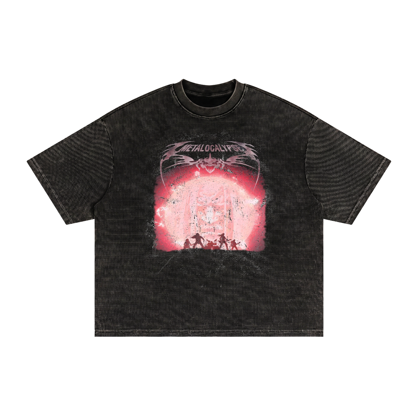 Vintage METALOCALYPSE Waffle Knit Washed Boxy T-Shirt