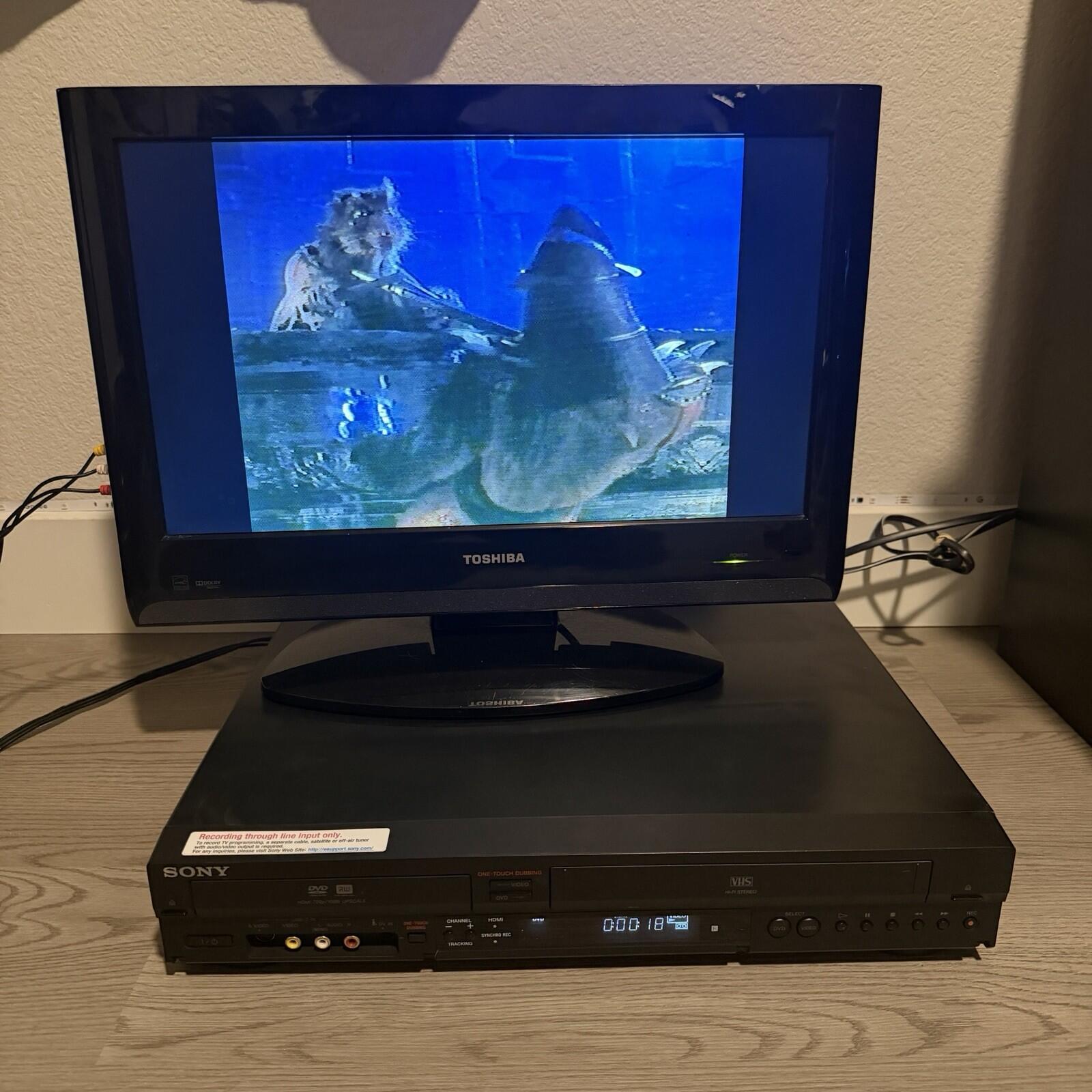 SONY RDR-VX525 DVD/VCR Recorder Player Combo HDMI No Remote Tested Working Read