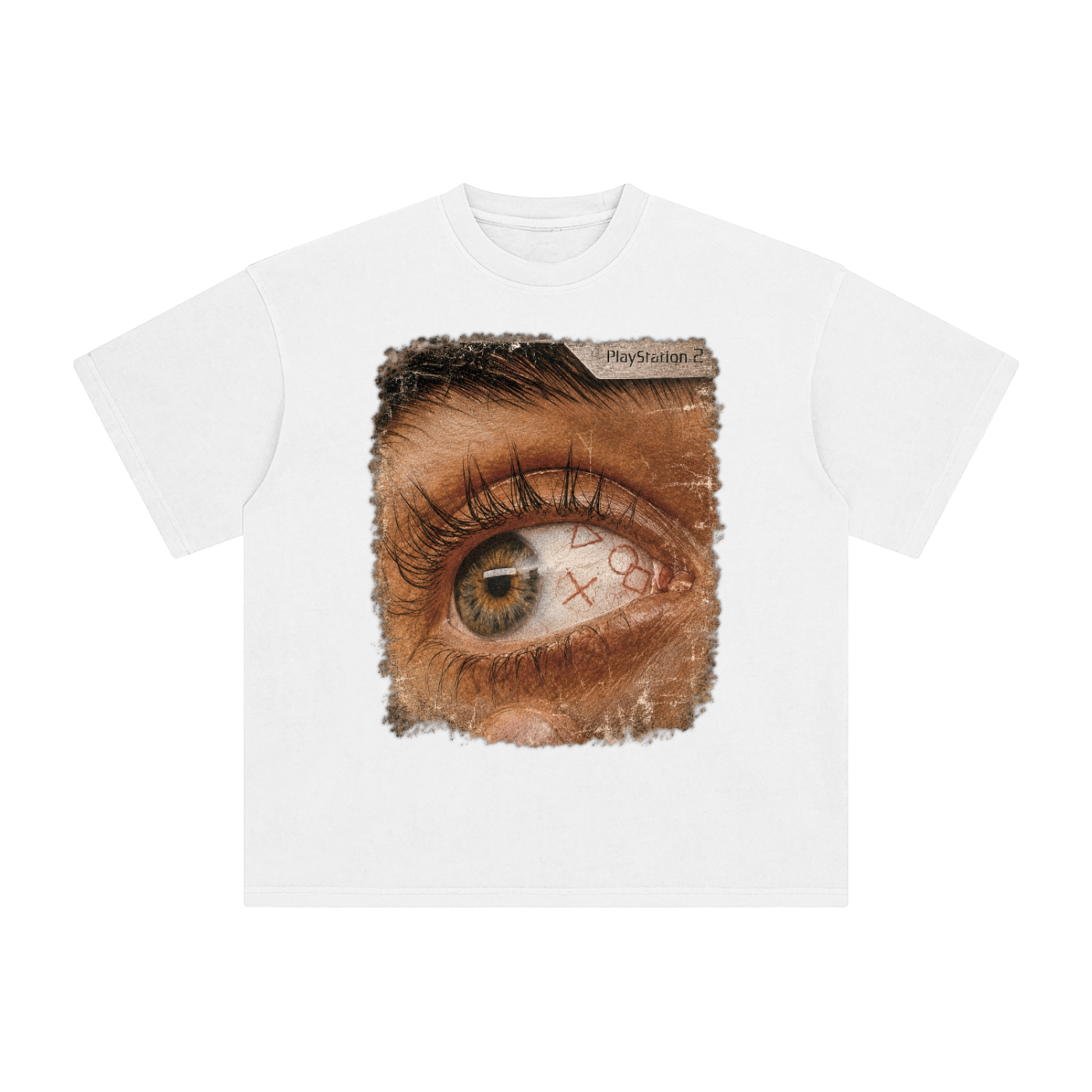 2000'S PS2 AD VINTAGE T-SHIRT "BUTTON EYE"