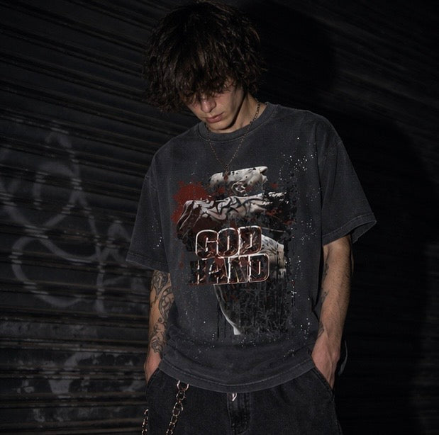 Vintage God Hand PS2 T-Shirt HAND FRAYED & DISTRESSED