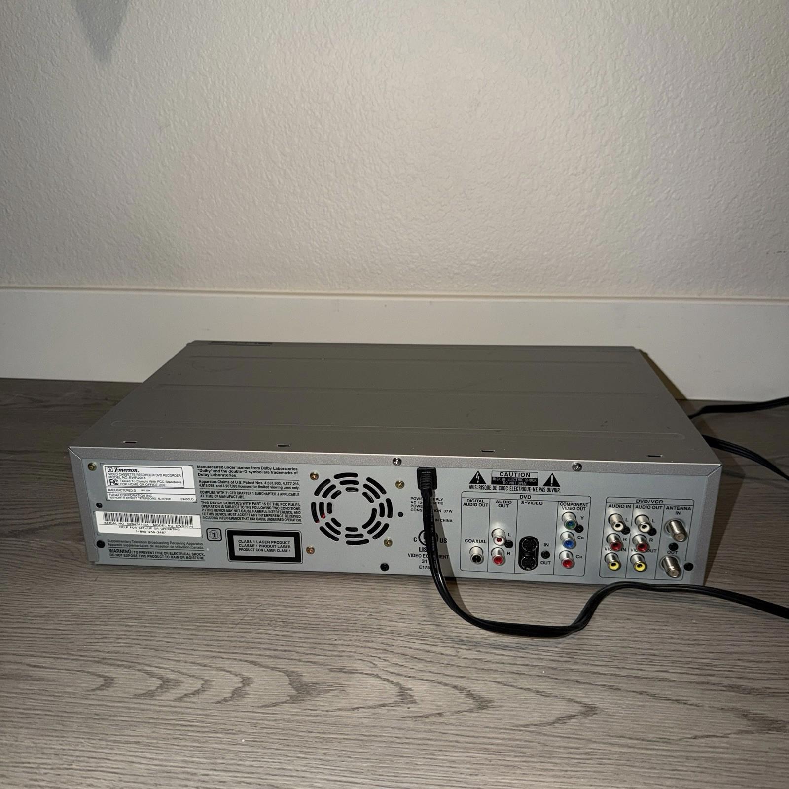 Emerson EWR20V4 4 Head Hi-Fi Stereo VHS VCR /DVD Combo Recorder No Remote