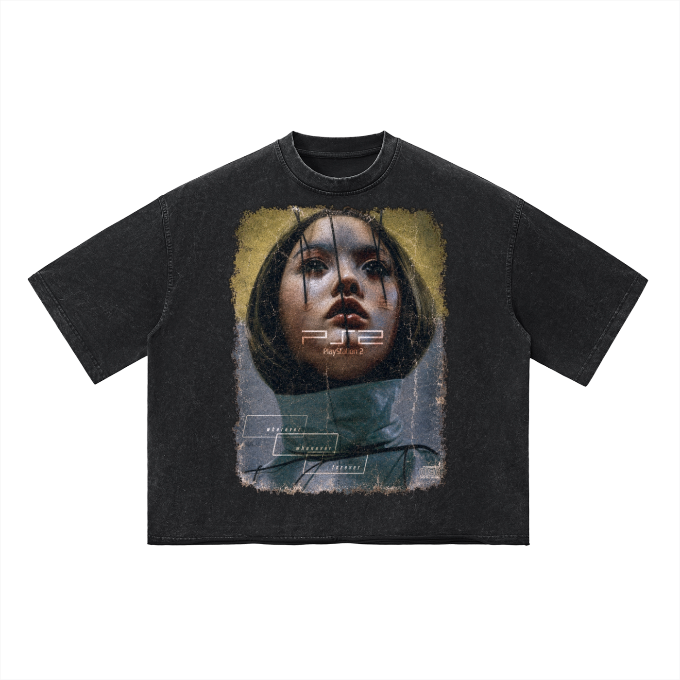 2000S PS2 AD VINTAGE T SHIRT "CYBORGIRL"