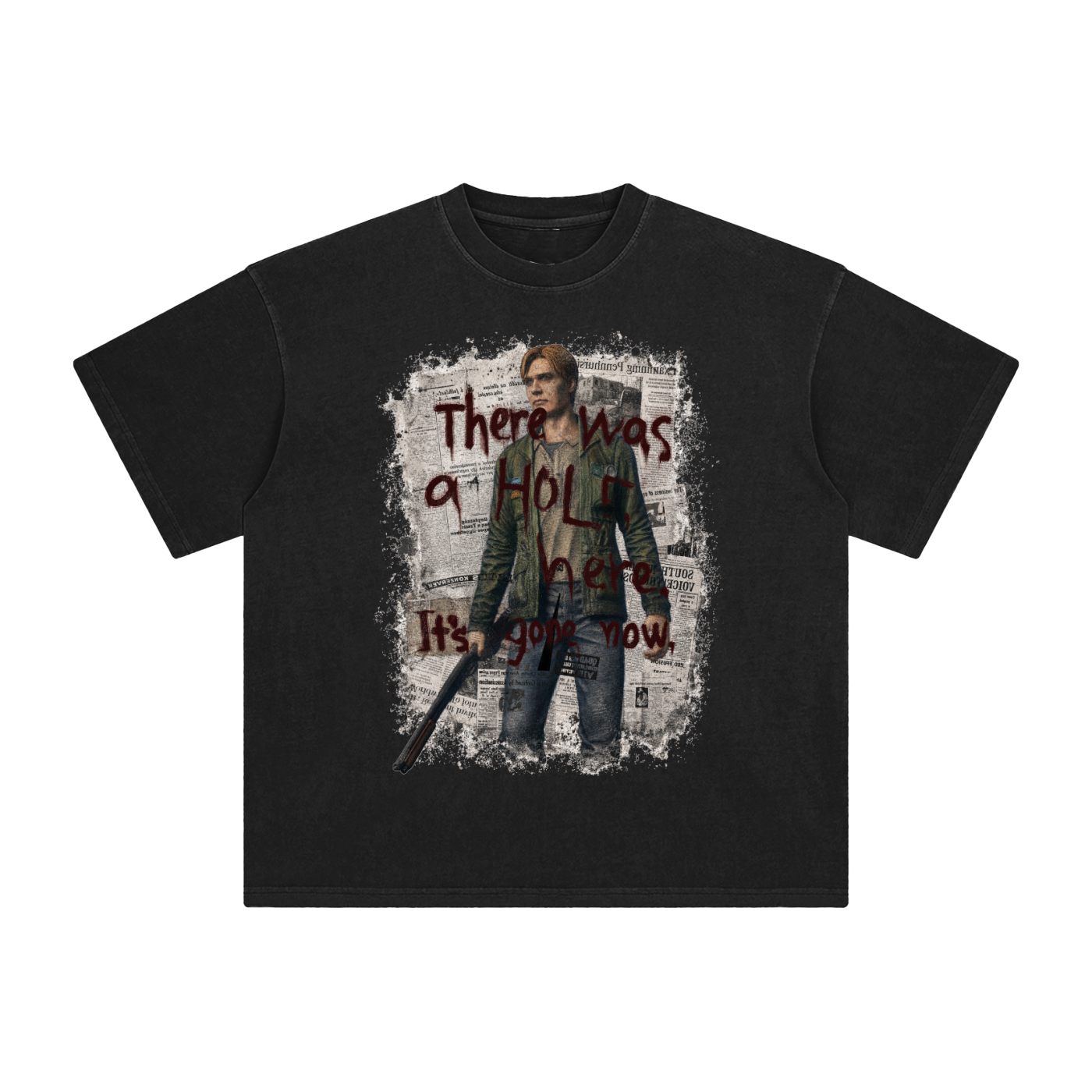Silent Hill 2 VINTAGE T-Shirt - James Sunderland "there was a hole here"