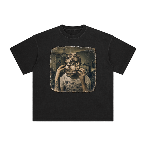 2000'S PS2 AD VINTAGE T SHIRT "FACE RIPPLE"