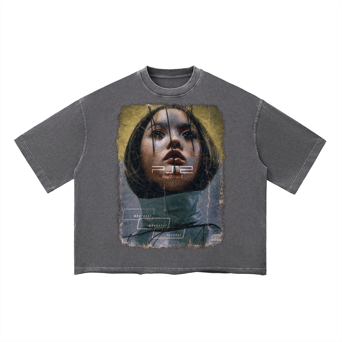 2000S PS2 AD VINTAGE T SHIRT "CYBORGIRL"