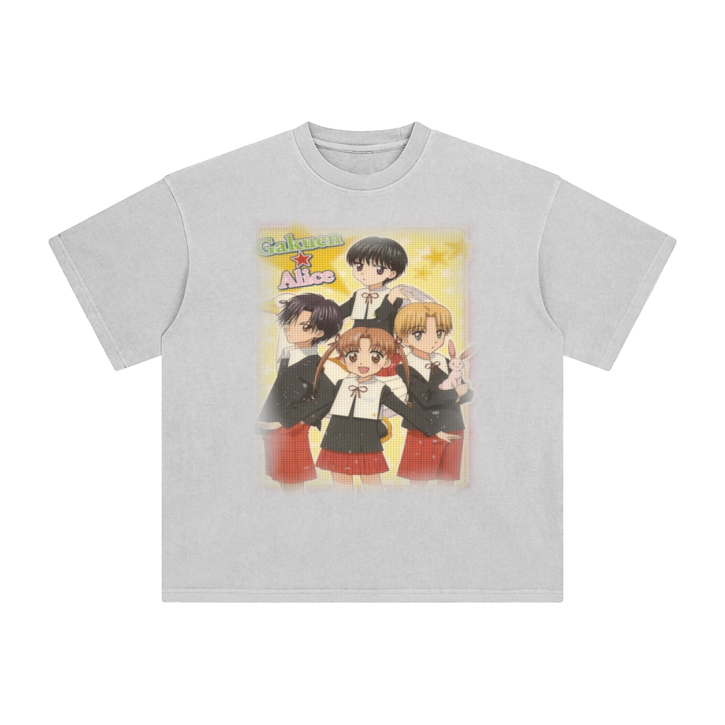 Vintage Gakuen Alice T-shirt Faded Boxy "COVER ART"
