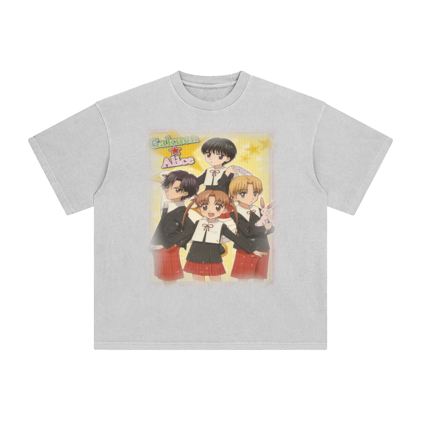 Vintage Gakuen Alice T-shirt Faded Boxy "COVER ART"