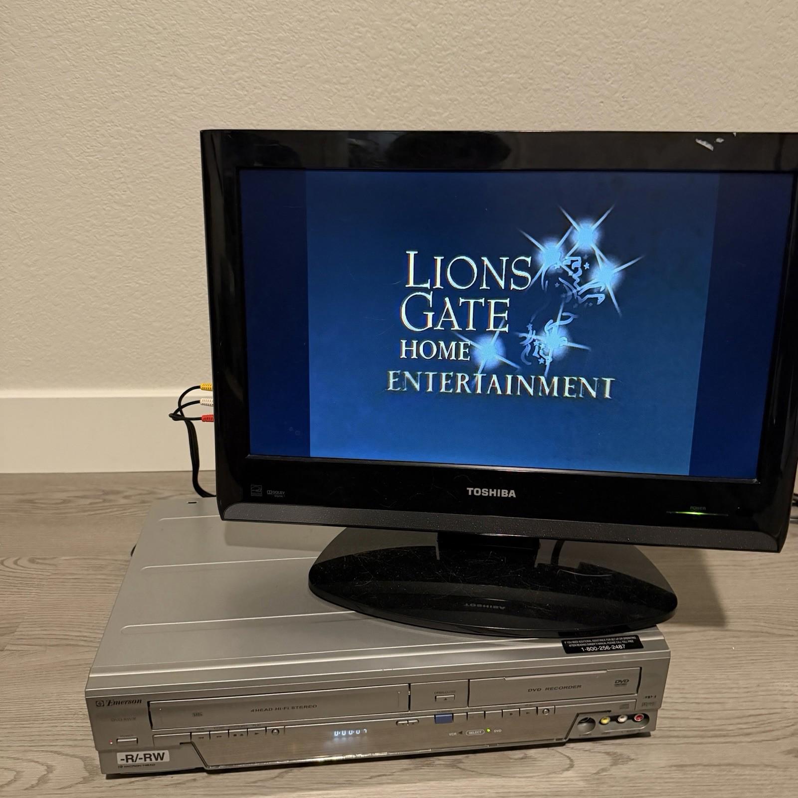 Emerson EWR20V4 4 Head Hi-Fi Stereo VHS VCR /DVD Combo Recorder No Remote