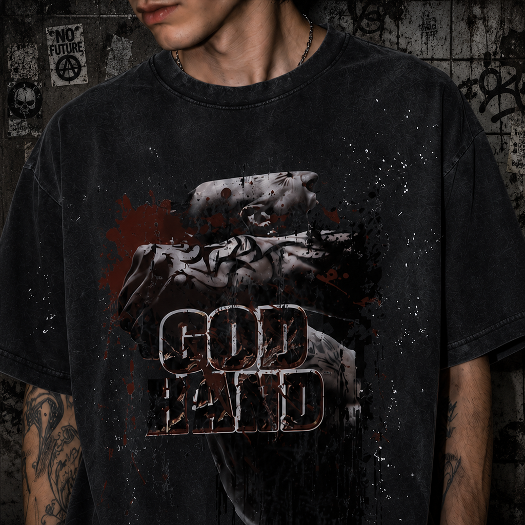 Vintage God Hand PS2 T-Shirt HAND FRAYED & DISTRESSED