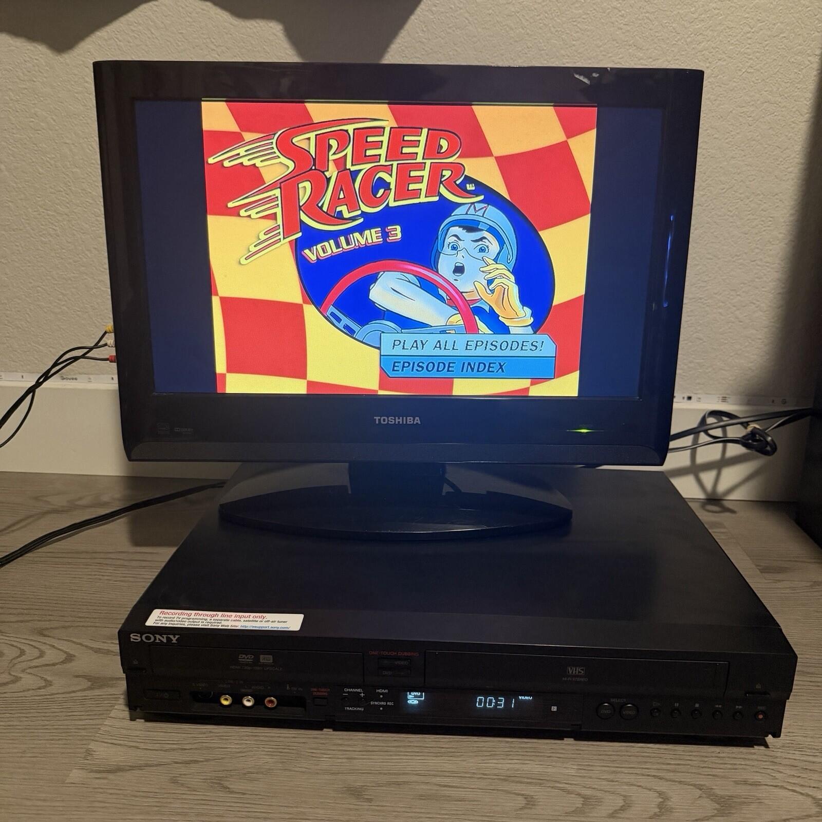 SONY RDR-VX525 DVD/VCR Recorder Player Combo HDMI No Remote Tested Working Read