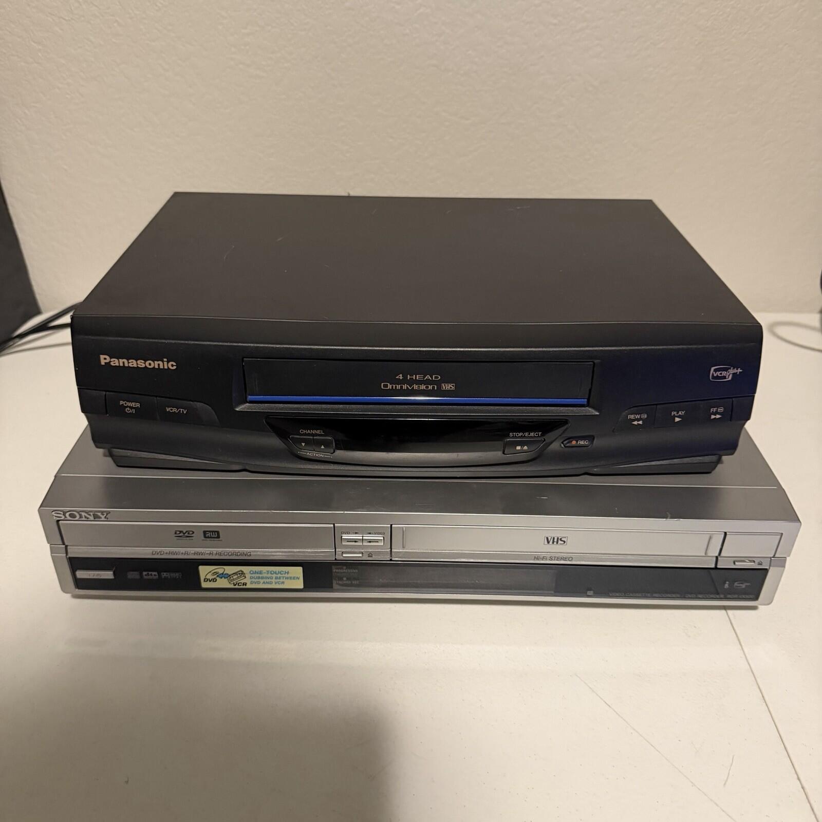 Panasonic Omnivision Blue Line VCR Sony Rdr-vx500 PARTS BUNDLE