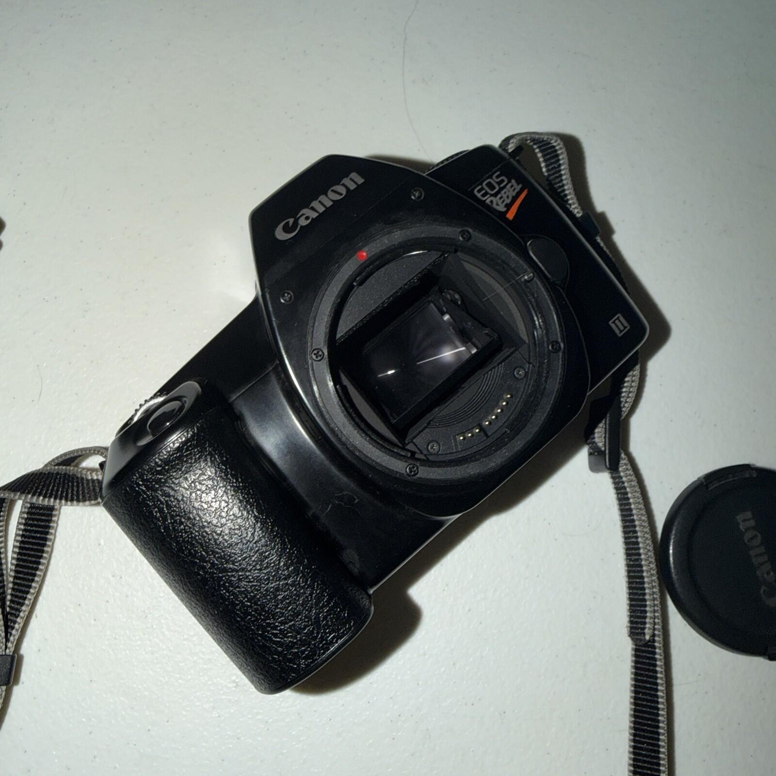 Canon EOS Rebel S II 35mm Camera +  Canon 35-80mm Zoom EF Lens Tested Works