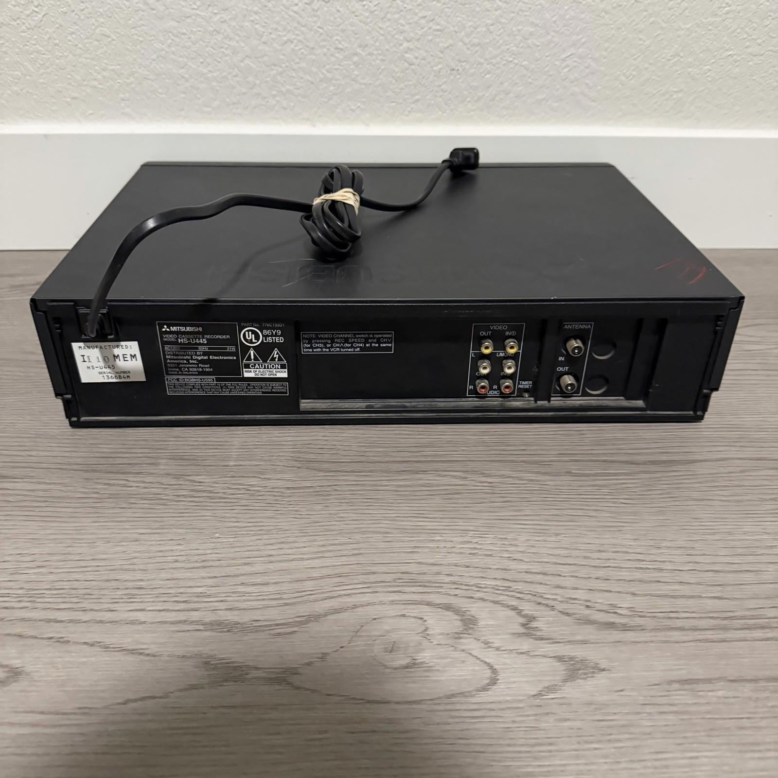 Mitsubishi HS-U445 VCR Video Cassette Recorder VHS Player ONLY * TESTED*