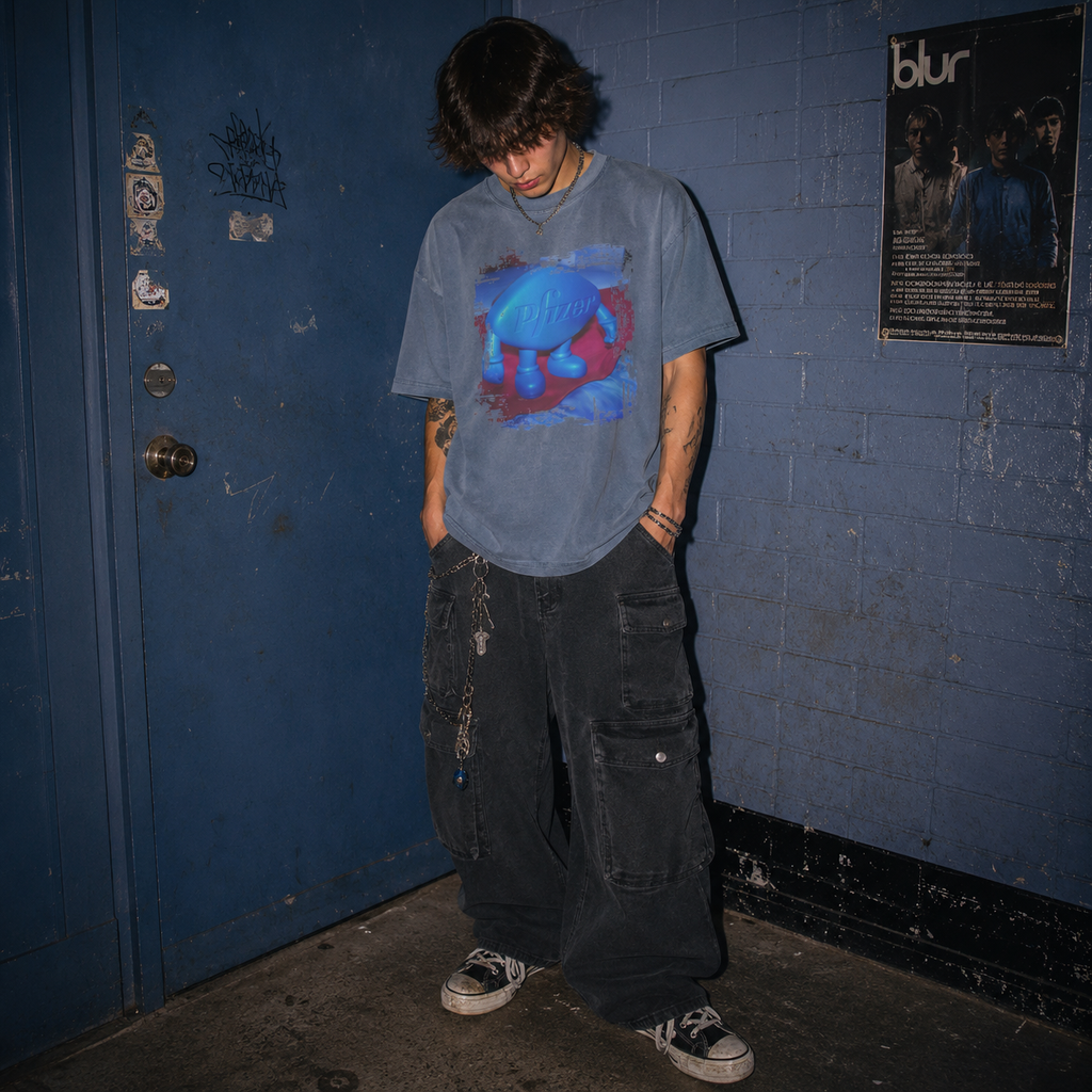 Viagra Man - Vintage BOXY T-Shirt - Enzyme Washed