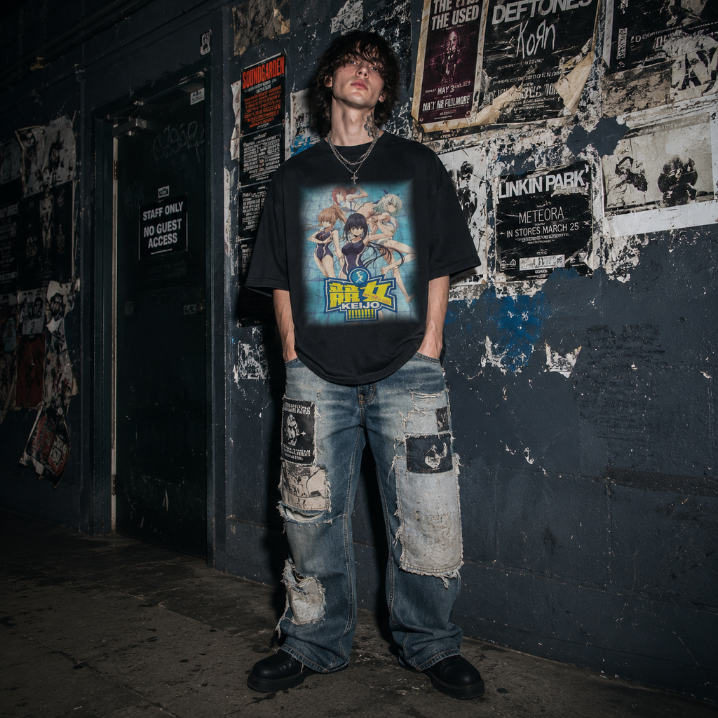 Vintage Keigo Anime T-Shirt Faded Y2k 2000s