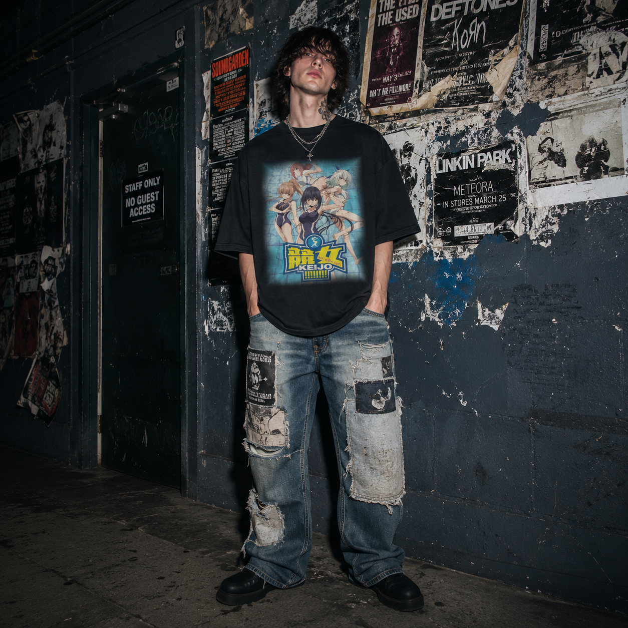 Vintage Keigo Anime T-Shirt Faded Y2k 2000s