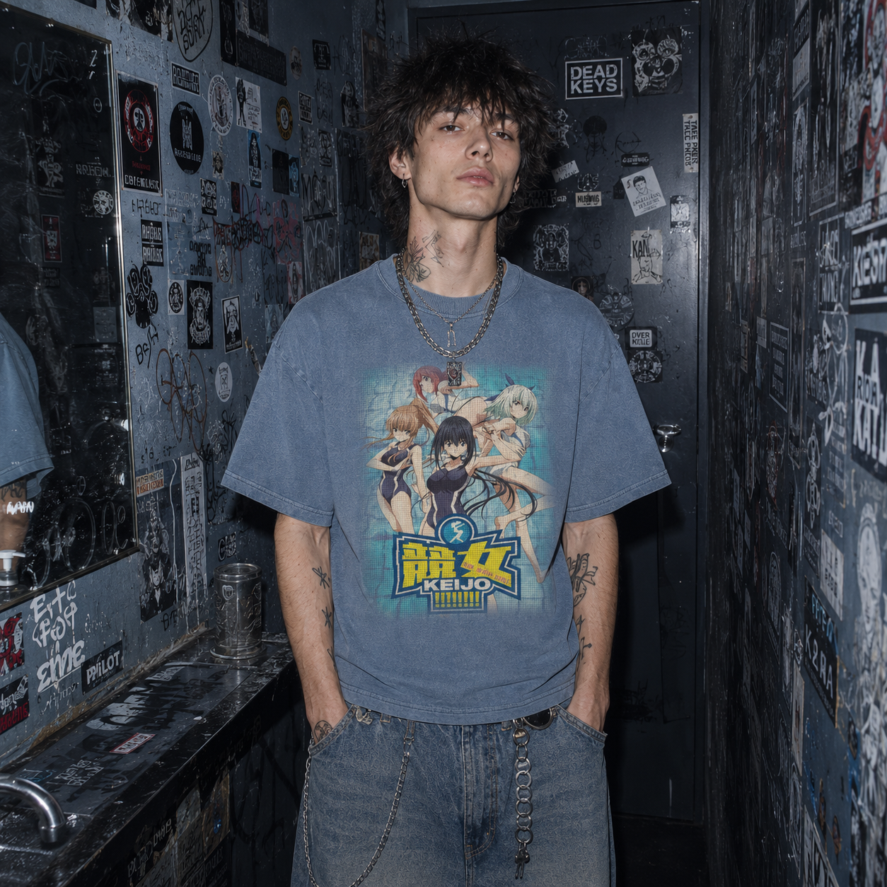 Vintage Keigo Anime T-Shirt Faded Y2k 2000s