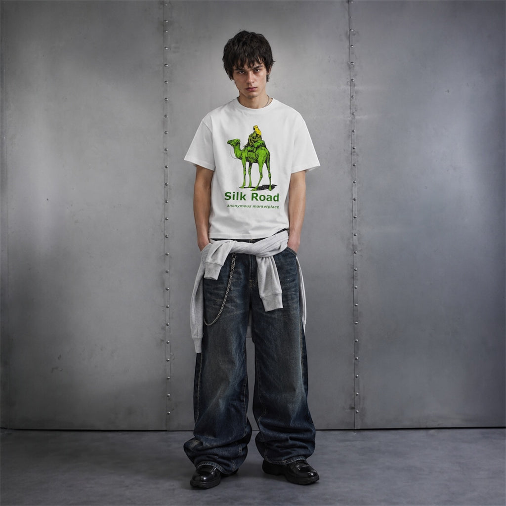Vintage Silk Road Graphic T-shirt Retro Anonymous Marketplace