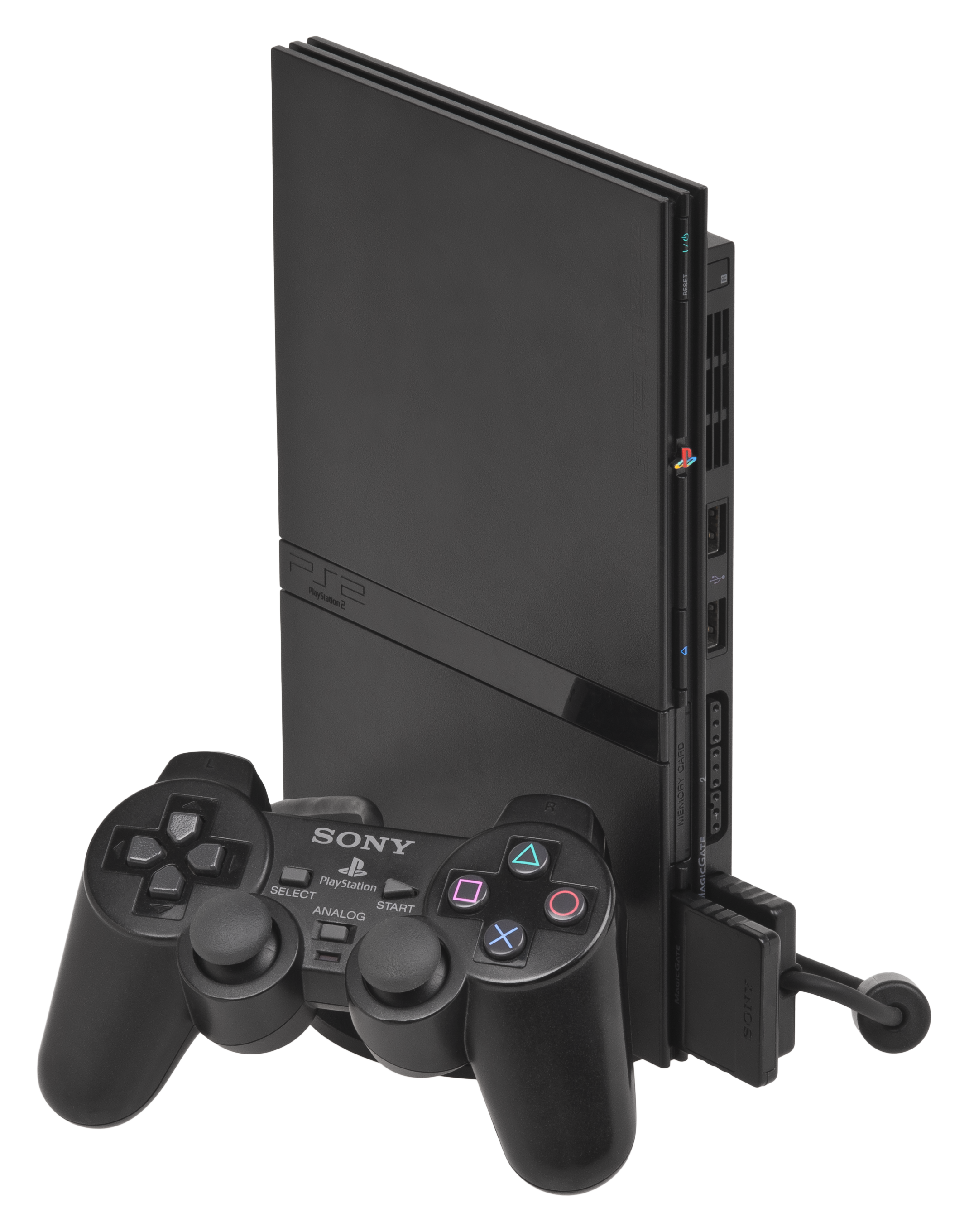 Sony PlayStation 2 Slim Console Bundle — Tested PS2 System exact matched product image