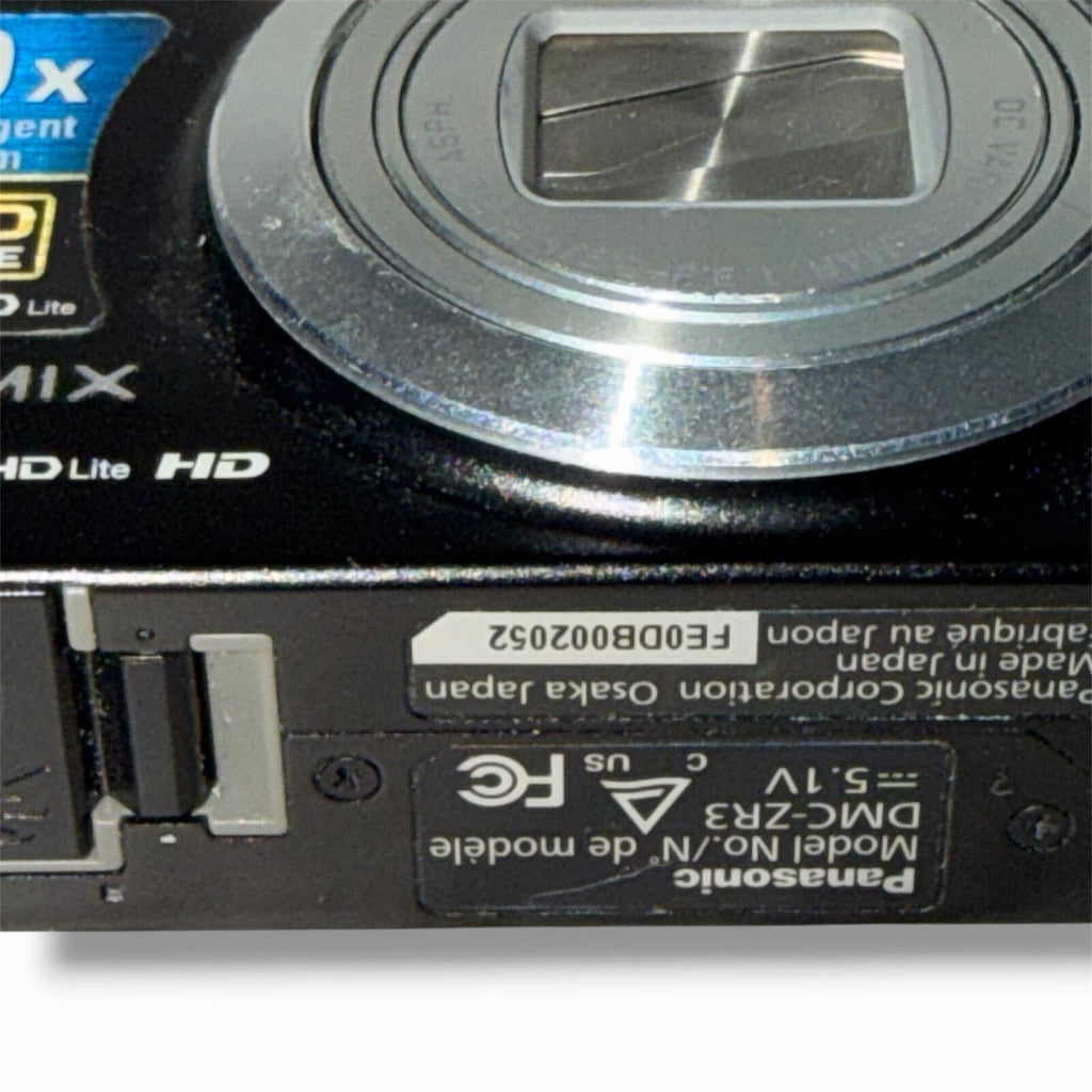 Panasonic Lumix dmc-ZR3 Digital Camera Black With Battery And Charger