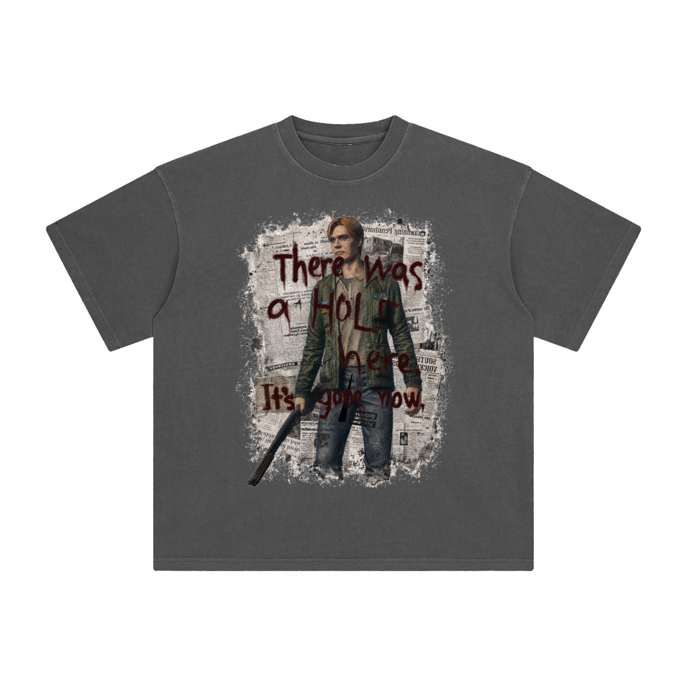 Silent Hill 2 VINTAGE T-Shirt - James Sunderland "there was a hole here"