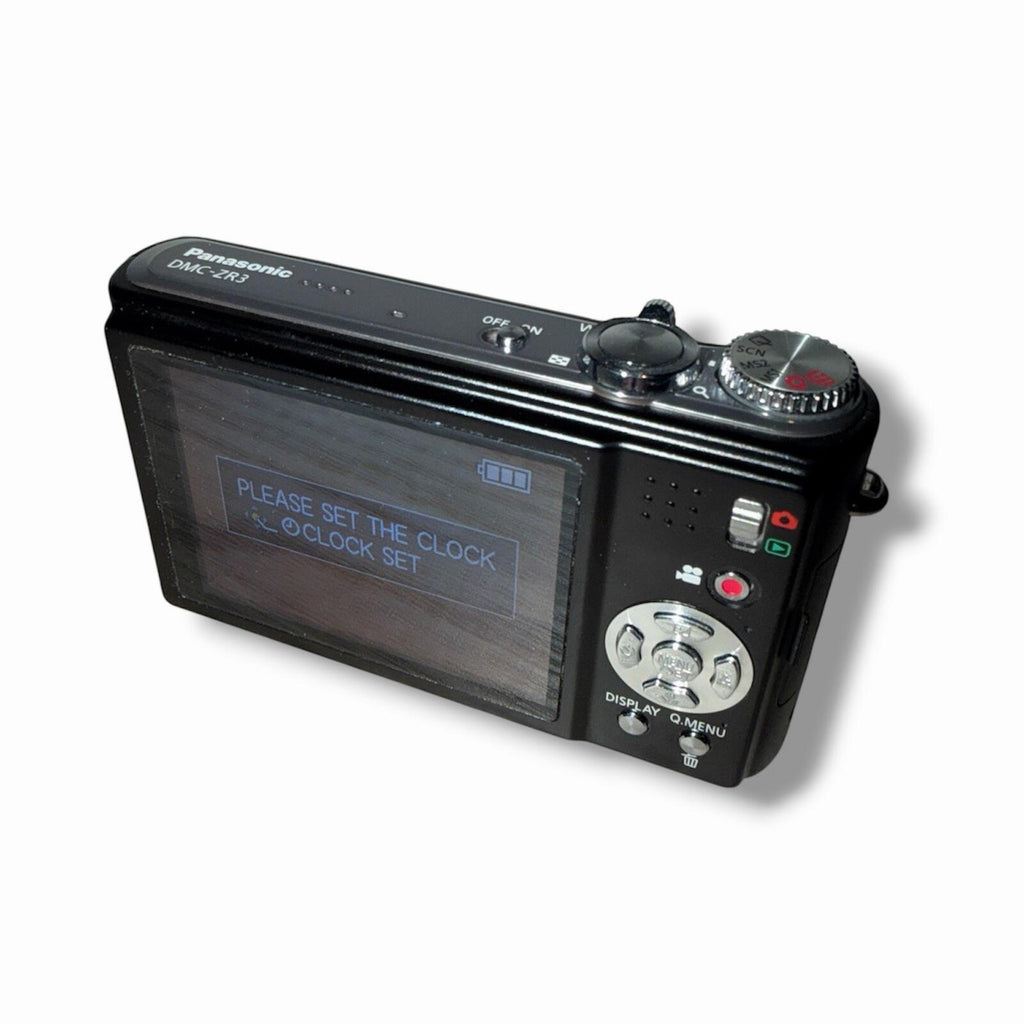 Panasonic Lumix dmc-ZR3 Digital Camera Black With Battery And Charger