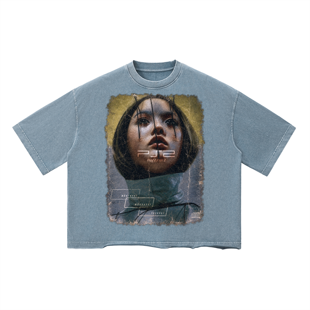 2000S PS2 AD VINTAGE T SHIRT "CYBORGIRL"