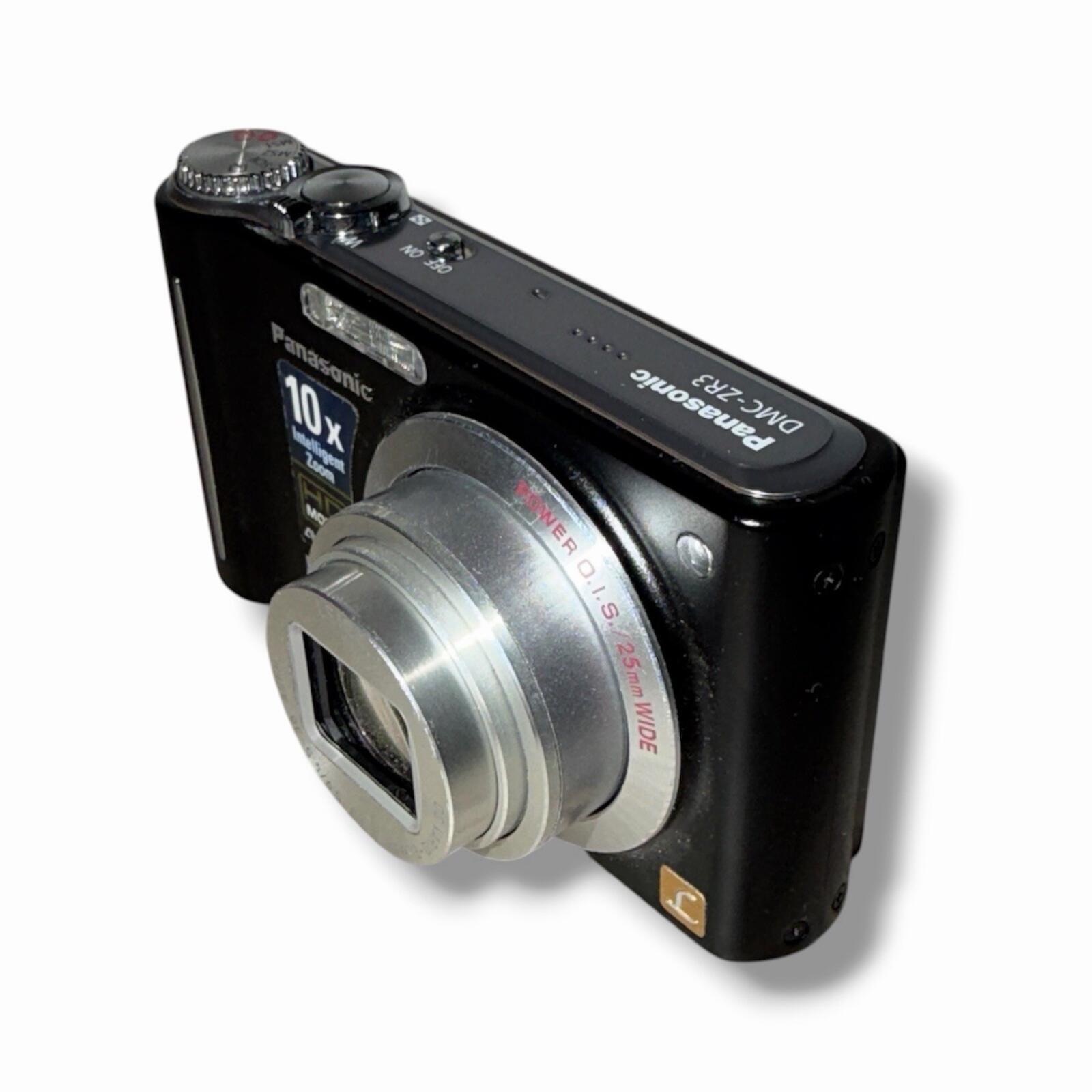 Panasonic Lumix dmc-ZR3 Digital Camera Black With Battery And Charger