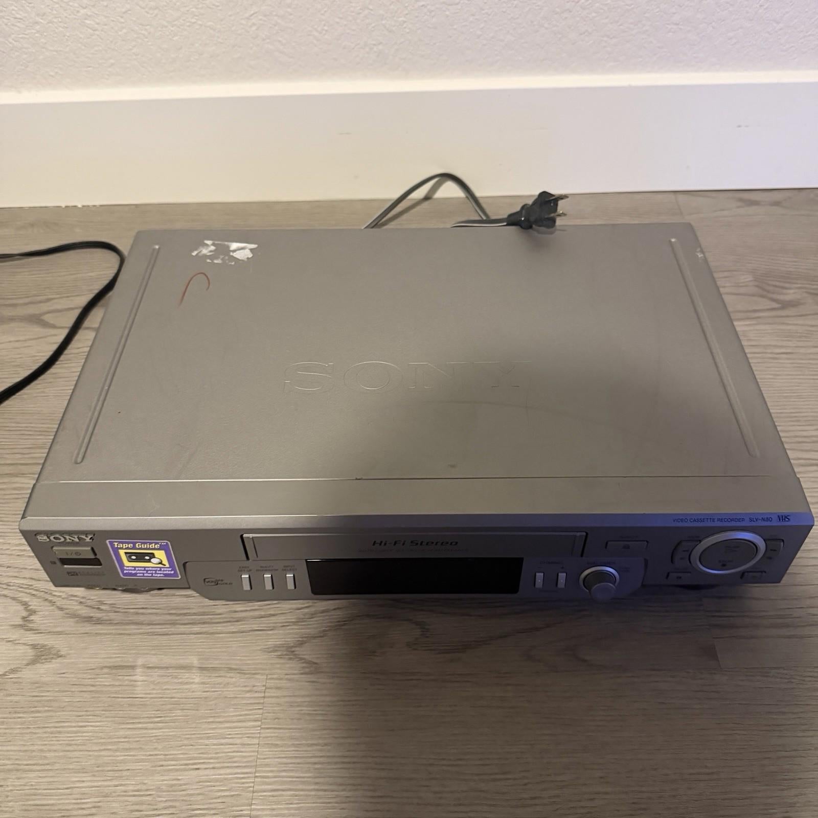 Sony SLV-N80 Video Cassette Recorder VCR VHS Player Hi-Fi Stereo No Remote Works