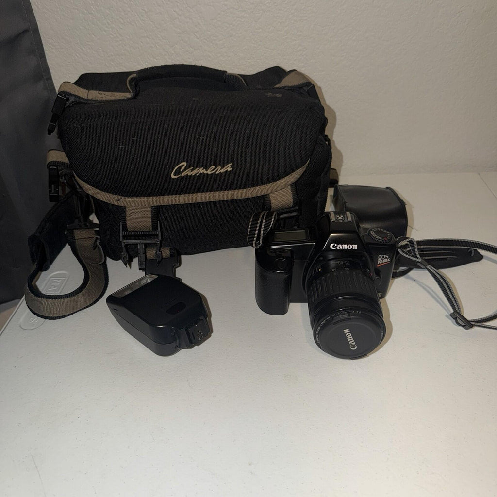 Canon EOS Rebel S II 35mm Camera +  Canon 35-80mm Zoom EF Lens Tested Works